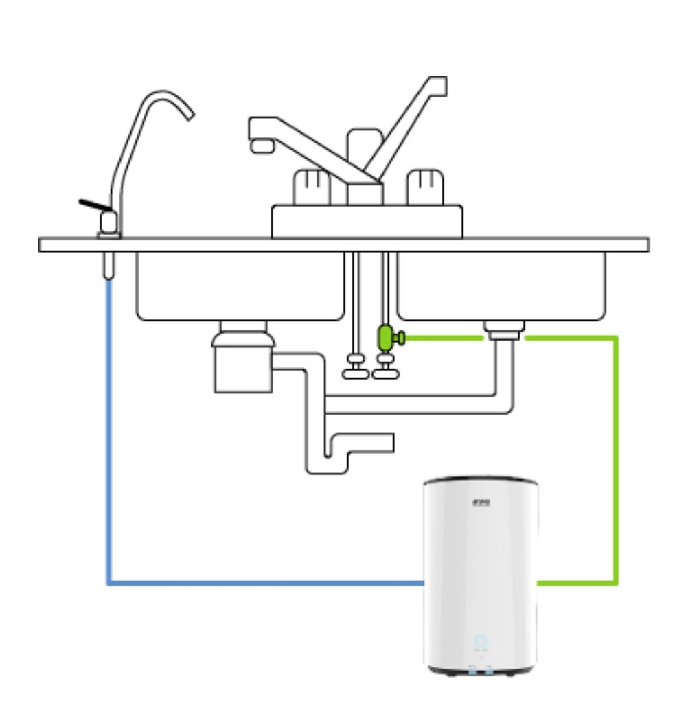 Osmoză inversă E-Stal, smart, cu Wi-fi și contor, alb