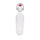 Sticlă de apă transparentă cu model în relief, închidere ermetică