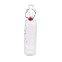 Sticlă de apă transparentă cu model în relief, închidere ermetică