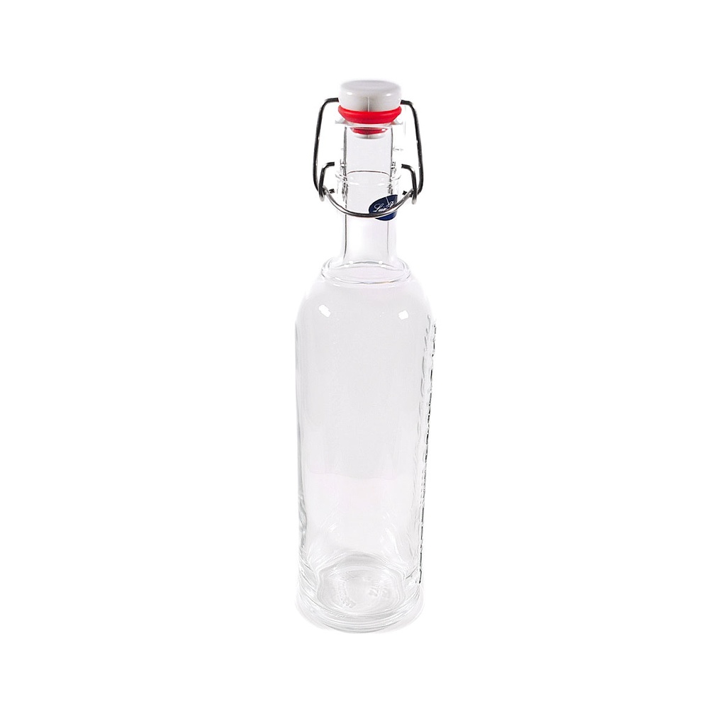 Sticlă de apă transparentă, cu închidere ermetică