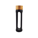 Sticlă portabilă de apă, cu mâner, manșon din silicon, neagră, 600 ml