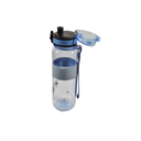 Sticlă de apă sport, ecologică, fără BPA, albastră, transparentă, 500 ml