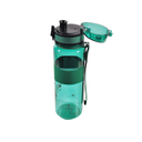 Sticlă de apă sport, ecologică, fără BPA, verde, transparentă, 500 ml