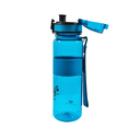 Sticlă de apă sport, ecologică, fără BPA, albastru ocean, transparentă, 500 ml