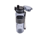 Sticlă de apă sport, ecologică, fără BPA, gri, transparentă, 500 ml