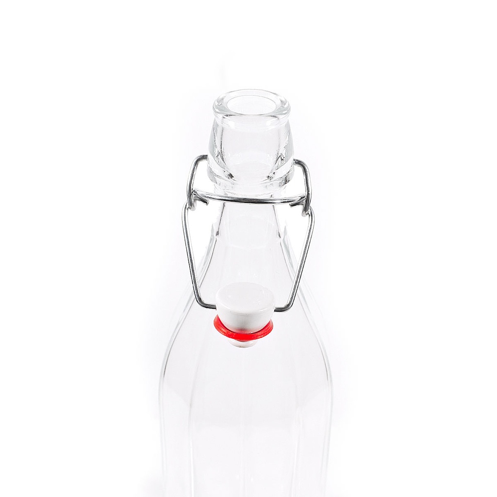 Sticlă de apă transparentă cu striații, închidere ermetică, OXFORD