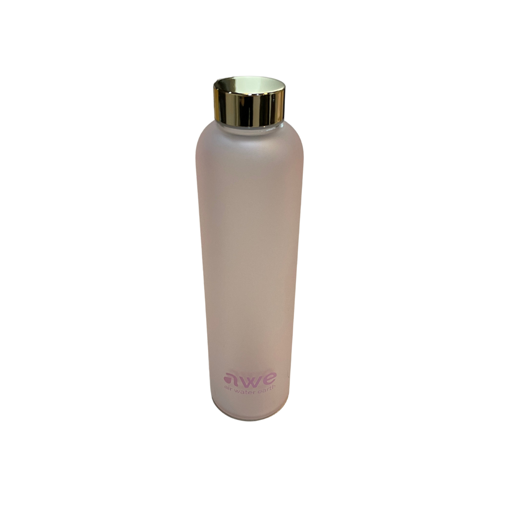 Sticlă de apă satinată roz, mată, borosilicată, elegantă, 750 ml