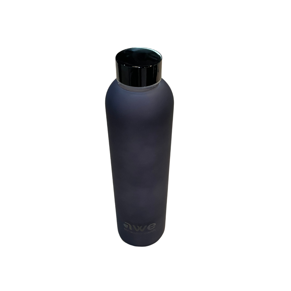 Sticlă de apă satinată neagră, mată, borosilicată,elegantă 750 ml