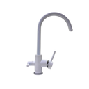Baterie cu 3 căi, alamă,  DG-B3302-MW, pentru  apă filtrată, caldă/ rece,  rotire 360°, debit  ajustabil, alb