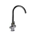 Baterie cu 3 căi, alamă, DG-B3302-CR , pentru apă filtrată, caldă/ rece, rotire 360°, debit ajustabil, cromată, gri