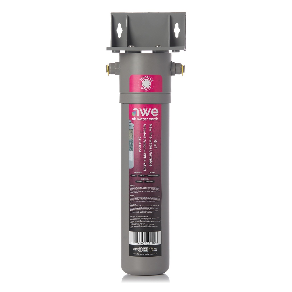 AWE Start sistem filtrare apa, AWF-UPS-1H-NL, New Line, 1 cartus, 3 trepte de filtrare, cu robinet  smart, lux