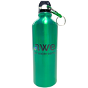 Sticlă de apă cu atașament carabina, ușoară, verde, aluminiu, fără BPA, eco-friendly, 400 ml