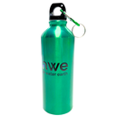 Sticlă de apă cu atașament carabina, ușoară, verde, aluminiu, fără BPA, eco-friendly, 400 ml