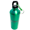 Sticlă de apă cu atașament carabina, ușoară, verde, aluminiu, fără BPA, eco-friendly, 400 ml