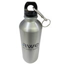 Sticlă de apă cu atașament carabina, ușoară, argintie, aluminiu, fără BPA, eco-friendly, 400 ml