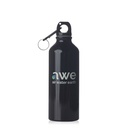 Sticla de apa cu atasament carabina, usoara, neagra, aluminiu, fara BPA, eco-friendly, 400 ml