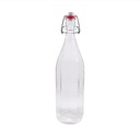 Sticla de apa transparenta cu striatii Oxford, inchidere ermetica, 1 L, AWE