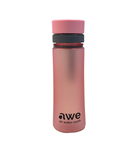 Sticla de apa AWE, din plastic, premium, roz mat, 500 ml
