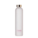 Sticla de apa satinata roz AWE, mata, borosilicata, eleganta, 750 ml