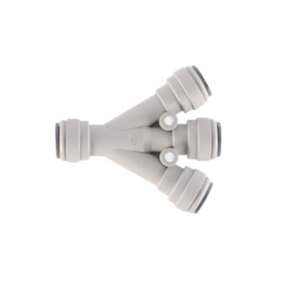 3/8 X 3/8 THREE WAY DIVIDER, RED COLLET