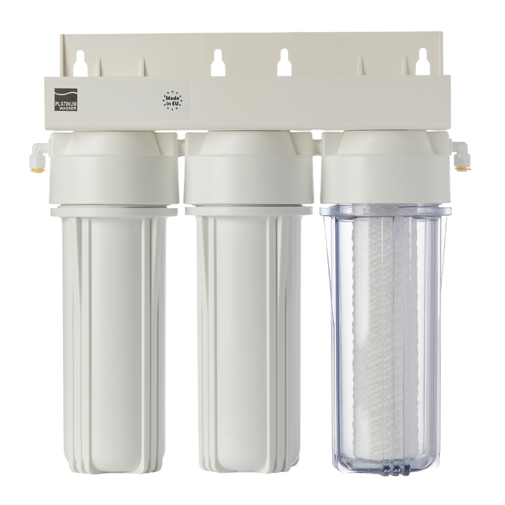 [AWF-UPS-3H] Sistem filtrare apa 3 in 1, AWF-UPS-3H, Platinum Wasser, debit 3,7 litri/min, capacitate filtrare 16000 l, 2-6 bari, alb